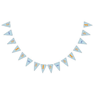 Happy Puppy, Boy, Let's Pawty, 1st Birthday Bunting