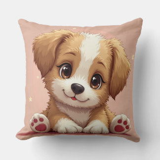 happy puppy cushion pillow