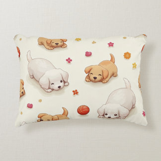 Happy puppy decorative cushion