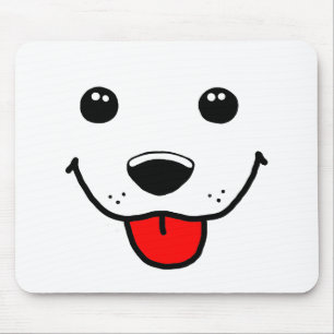 Happy Puppy Face Mouse Mat