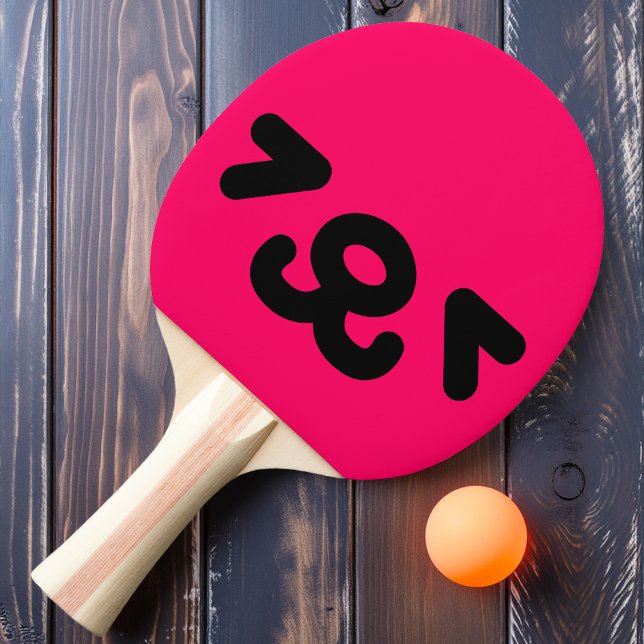 Happy Puppy Face Pink Ping Pong Paddle (Creator Uploaded)