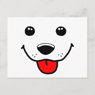 Happy Puppy Face Postcard