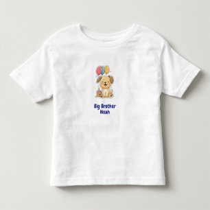 Happy Puppy, Let's Pawty, 1st Birthday, Brother,  Toddler T-Shirt