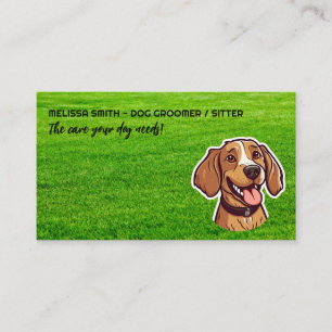 Happy Puppy Park Grass Dog Paws Business Card