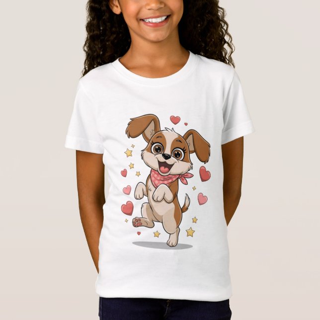 Happy Puppy  T-Shirt (Front)
