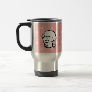 Happy puppy travel mug