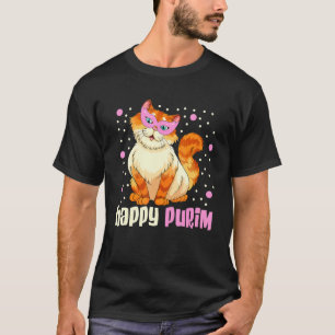 Happy Purim Cat Costume Jewish Purim Presents T-Shirt