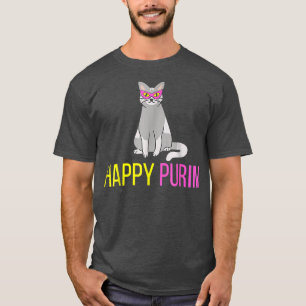 Happy Purim Cat Funny Costume Jewish holiday T-Shirt