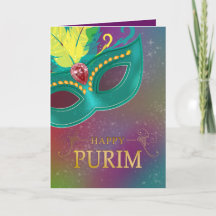 Happy Purim - Chag Purim Jewish Holiday Card