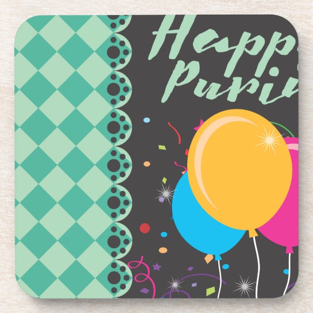 happy purim coaster (Front)