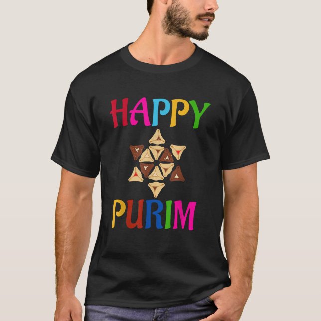 Happy Purim Costume funny Jewish  T-Shirt (Front)