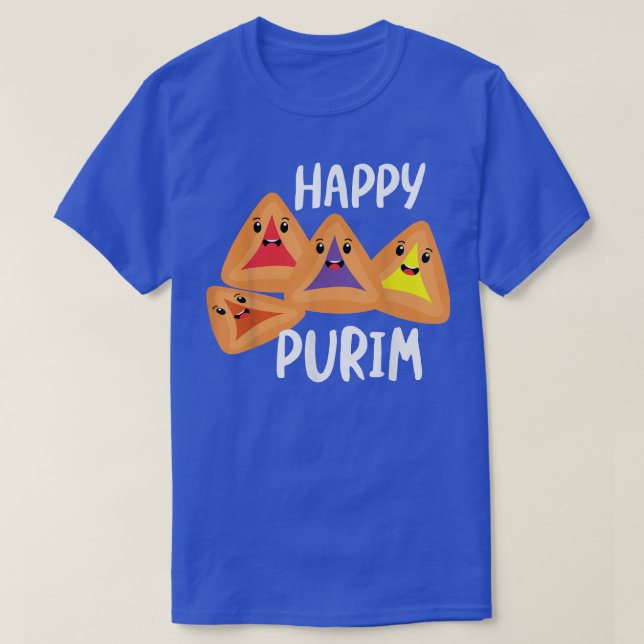Happy Purim Costume Idea Cute Hamantaschen Jewish  T-Shirt (Design Front)