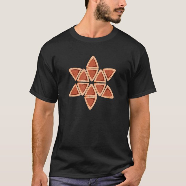 Happy Purim Costume Idea Cute Hamantaschen Jewish  T-Shirt (Front)