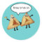 Happy Purim Cute Smiling Hamentaschen Cartoon