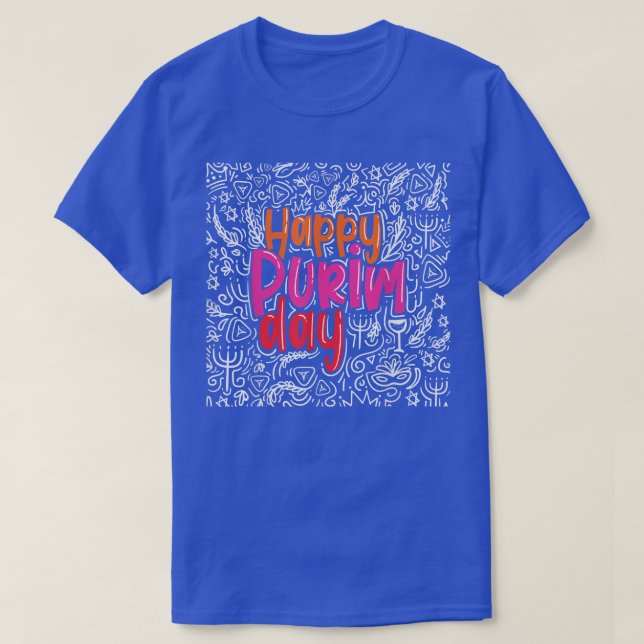 Happy Purim Day Costume Jewish Holliday Cool  T-Shirt (Design Front)