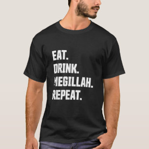 Happy Purim Eat Drink Megillah Repeat Queen Esther T-Shirt