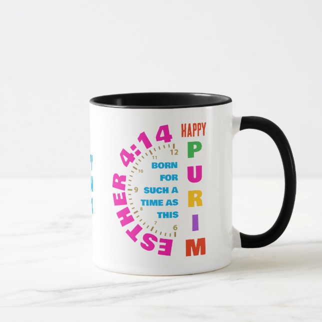 HAPPY PURIM Esther 4:14 For Such A Time As This Mug (Right)