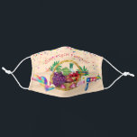 Happy Purim Festival Kids Party Gifts Basket Cloth Face Mask<br><div class="desc">Happy Purim Mask (in English/Hebrew). Translation from Hebrew: Happy Purim! Purim Jewish Holiday poster with stars of David, traditional Hamantaschen cookies, gragger toy noisemaker, masks, gifts, gifts basket, colourful balloons on festive confetti background. Wish a great Purim celebration. Carnival, Masquerade, Festival, Kids Party, Israel. Home > Health & Personal Care...</div>