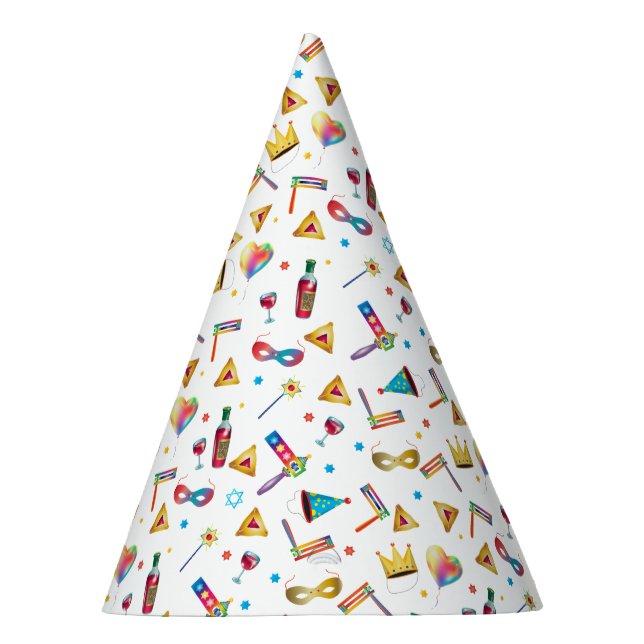 Happy Purim Festival Kids Party Gifts Pattern Party Hat (Right)