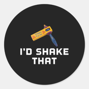 Happy Purim I'D Shake T Grogger Groggers Classic Round Sticker