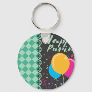 happy purim key ring