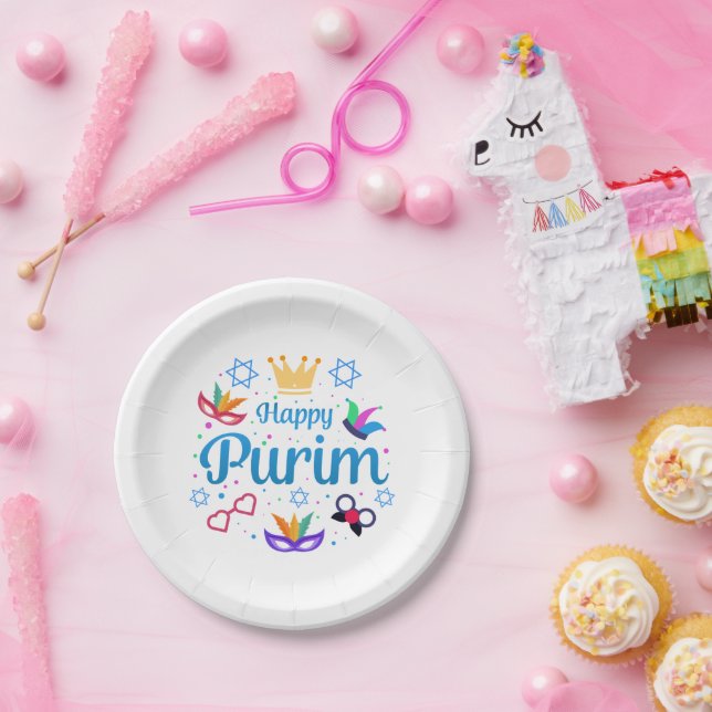 Happy Purim  Paper Plate (Party)
