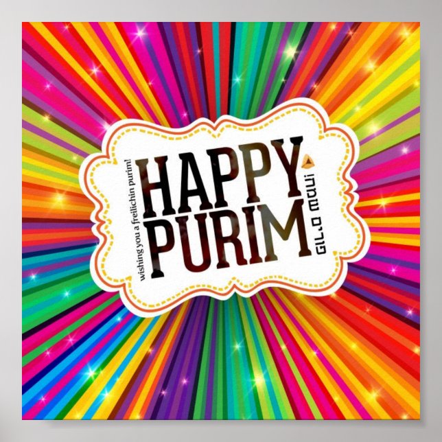 Happy Purim Poster (Front)