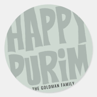 Happy Purim Round Sticker