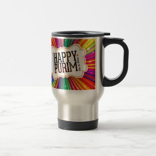happy purim travel mug (Right)