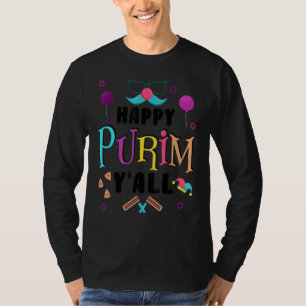 Happy Purim Y All Jewish Holiday Costume Funny T-Shirt