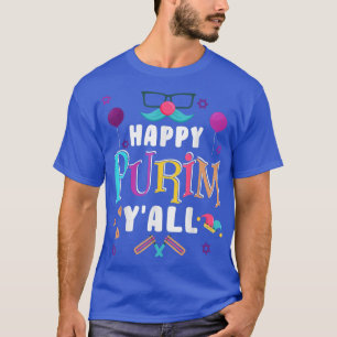 Happy Purim Y'all Jewish Holiday Costume Funny T-S T-Shirt
