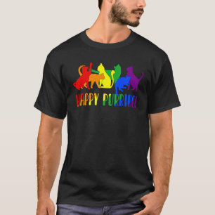 Happy Purride Cat Kitten Pride Lgbt Month T-Shirt
