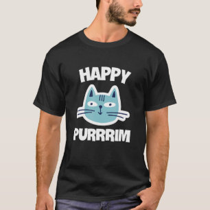 Happy Purrrim Kitty Cat Jewish Purim Costume Queen T-Shirt