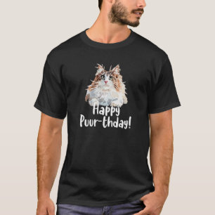 Happy Puur thday  Norwegian Forest Cat T-Shirt