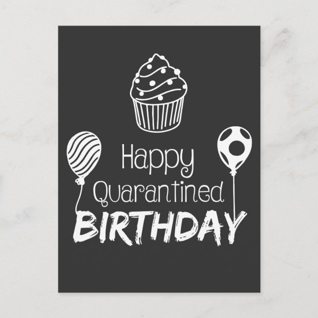 Happy Quarantined Birthday Postcard (Front)