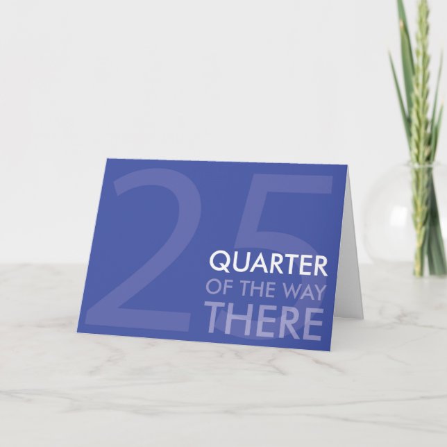 Happy Quarter Century Birthday Card (Front)