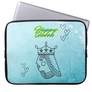 Happy queen laptop sleeve