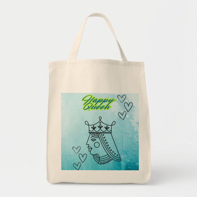 Happy queen  tote bag (Front)