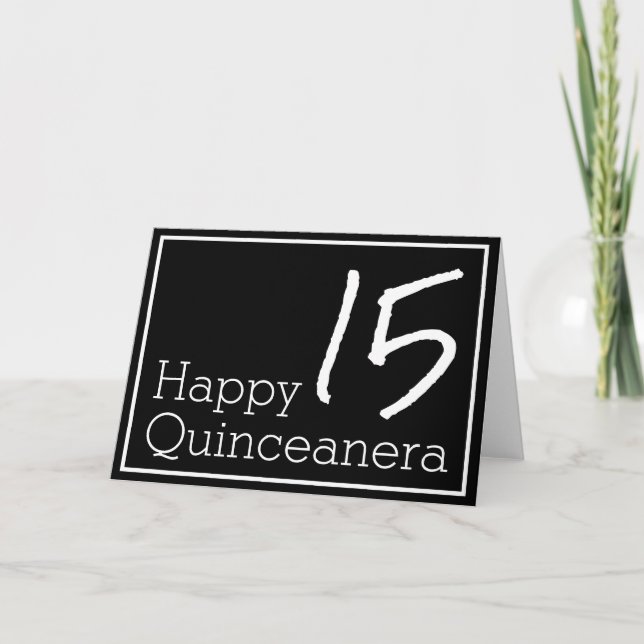 Happy Quinceanera Thank You Card (Front)