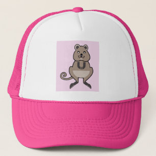 Happy QUOKKA  -Animal lover - Wildlife - Pink Trucker Hat