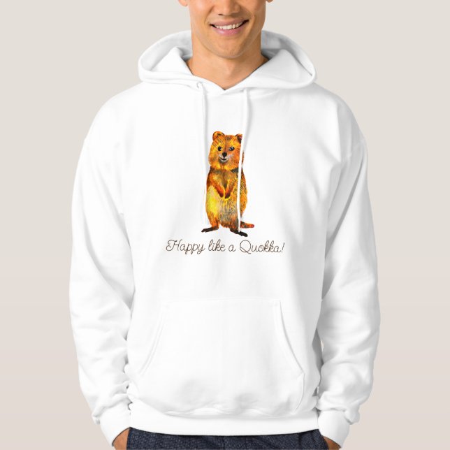 Happy Quokka Hoodie (Front)