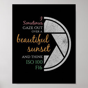Happy Quote Funny Camera Settings & Photograph Poster
