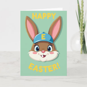 Happy Rabbit Faux Gold Foil Card