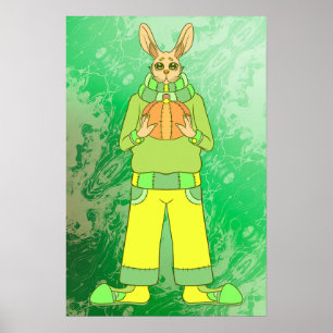 Happy Rabbit Poster