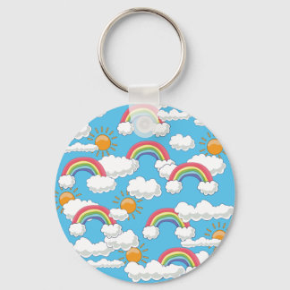 Happy Rainbow Key Ring