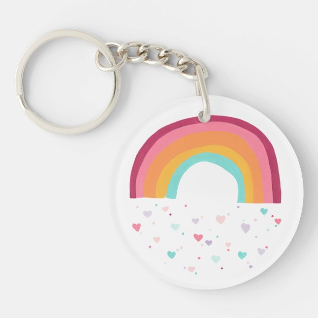 Happy Rainbow Magic Key Ring (Front)