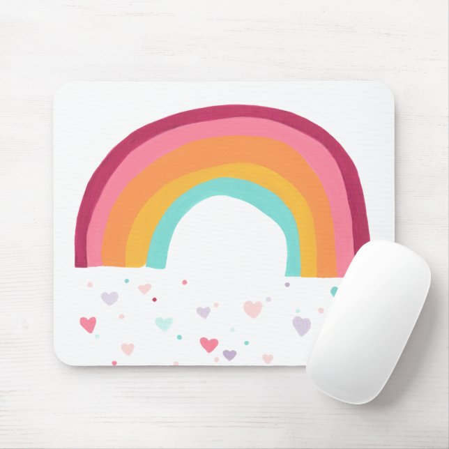 Happy Rainbow Magic Mouse Mat (With Mouse)
