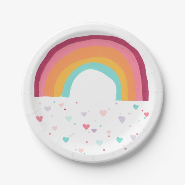 Happy Rainbow Magic Paper Plate (Front)