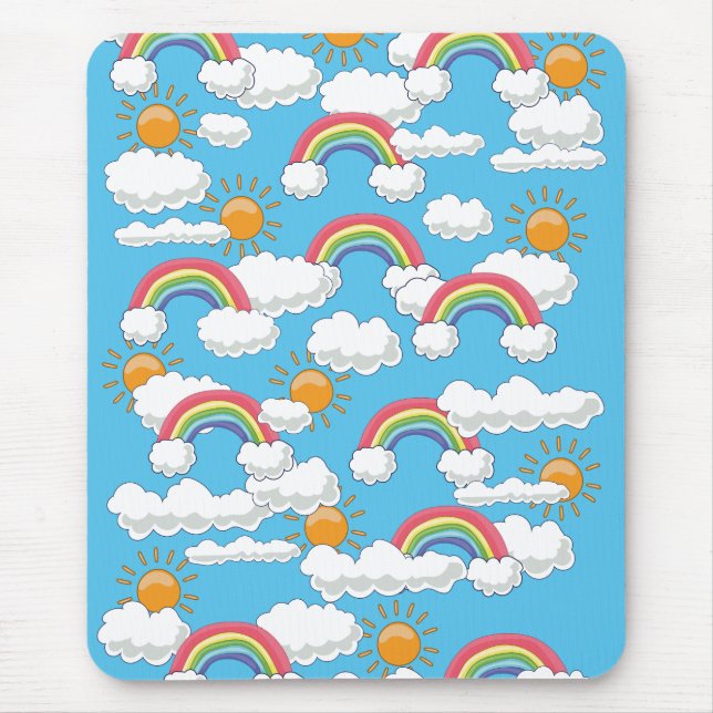 Happy Rainbow Mouse Mat (Front)