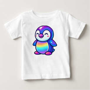 Happy Rainbow Penguin Baby T-Shirt